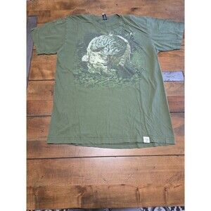 Imaginary Foundation Brain Tree Surreal Graphic T Shirt Olive Green Men's L